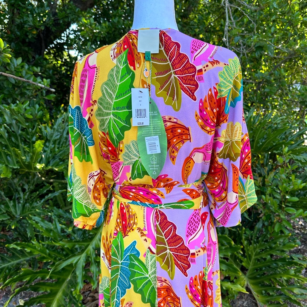 FARM RIO Mixed Beaks & Bananas Maxi Wrap Dress - Picture 10 of 16
